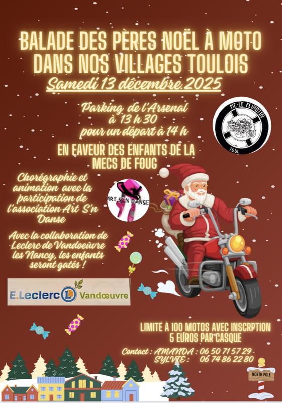 La Balade des Pères Noël à Moto