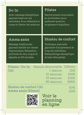 Cours : Pilates, Do In et Massage