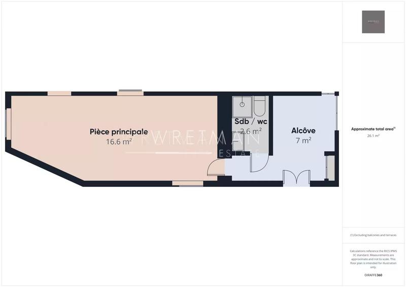 Appartement - 26 m² - 2 pièces