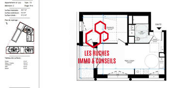 Appartement - 45 m² - 2 pièces