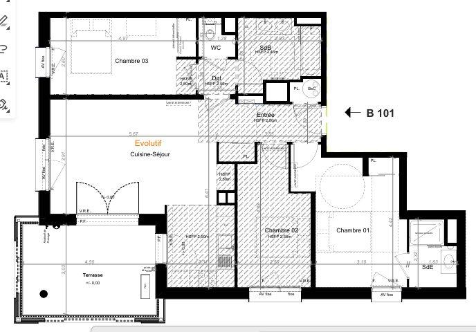 Appartement - 85 m² - 4 pièces