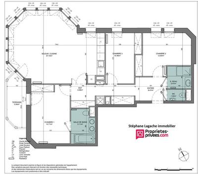 Appartement - 98 m² - 4 pièces