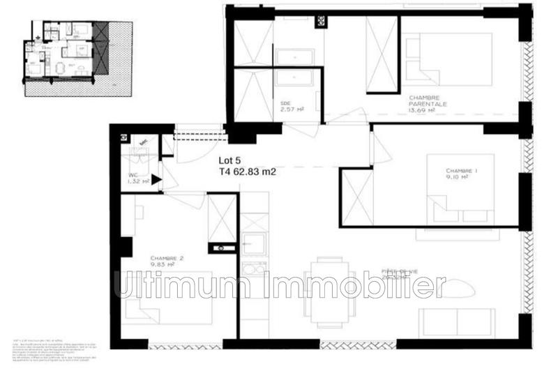 Appartement - 63 m² - 4 pièces