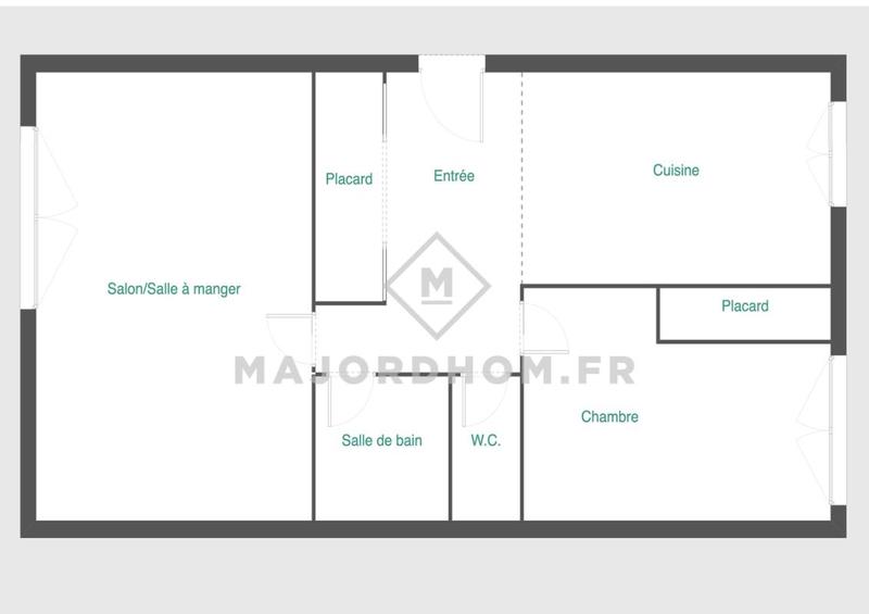 Appartement - 45 m² - 2 pièces