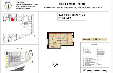 Bureau - 22 m² - 1 pièce