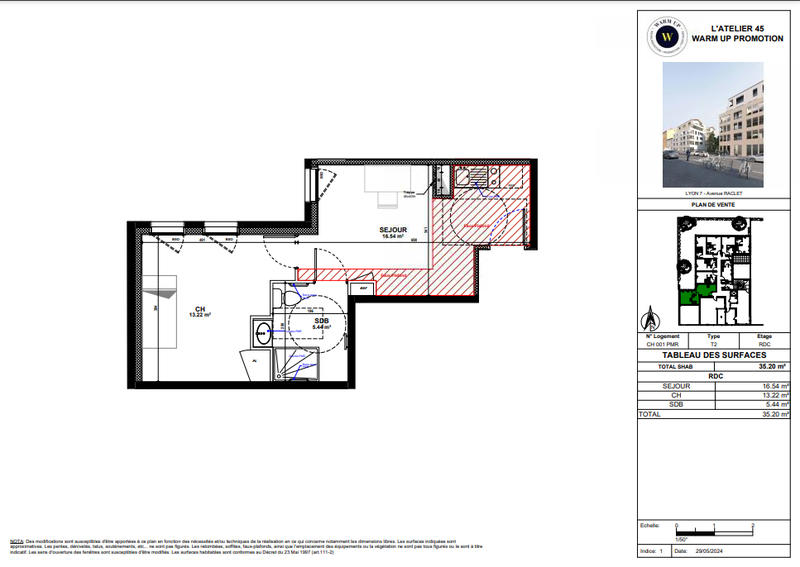 Appartement - 35 m² - 2 pièces