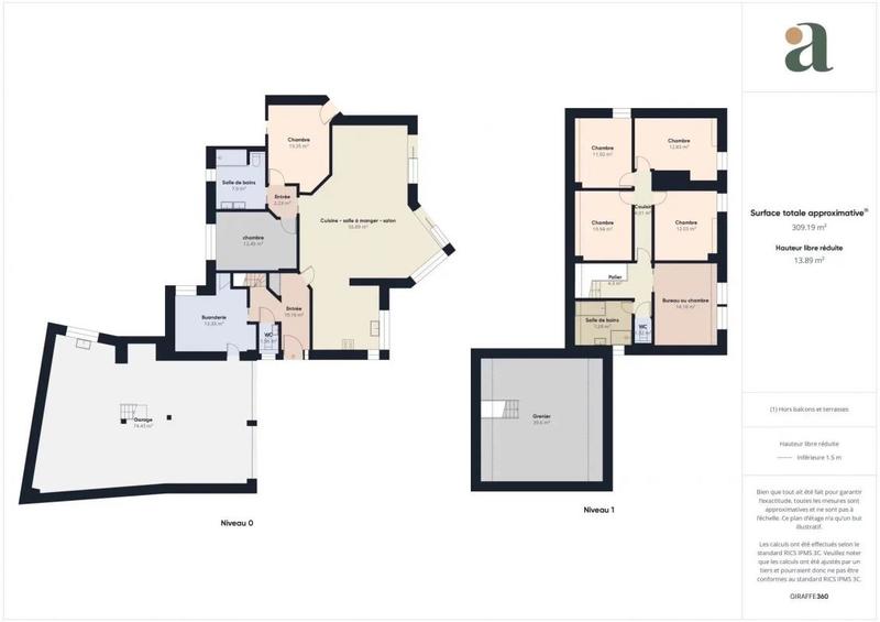 Maison - 186 m² - 9 pièces