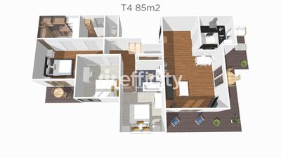 Appartement - 85 m² - 4 pièces