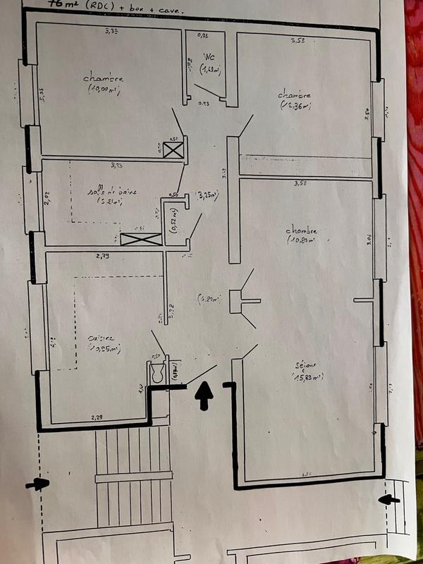Appartement - 76 m² - 4 pièces