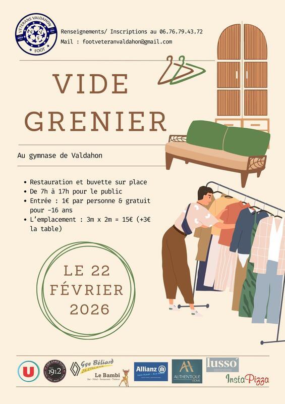Vide grenier des vétérans valdahon football