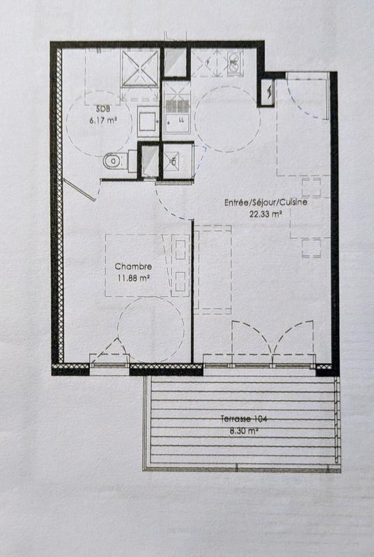 Appartement - 40 m² - 2 pièces