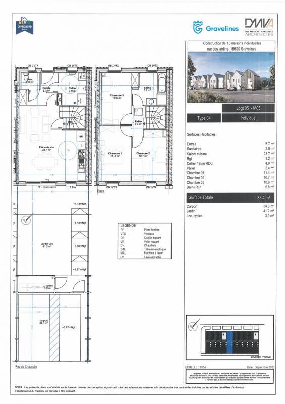 Maison - 83 m² - 4 pièces
