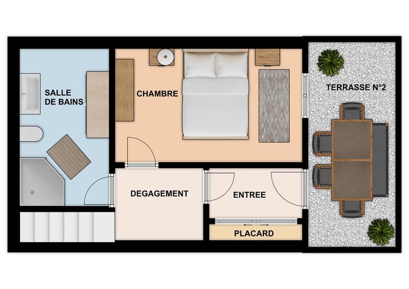 Maison de ville - 58 m² - 2 pièces