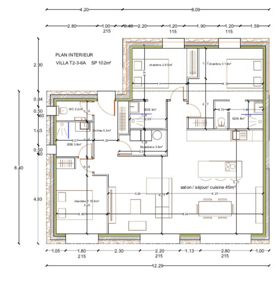 Villa - 102 m² - 4 pièces