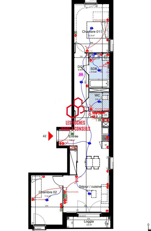 Appartement - 68 m² - 3 pièces