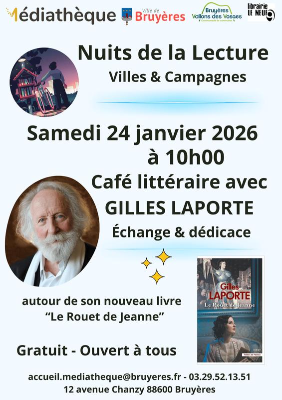 café littéraire avec Gilles Laporte
