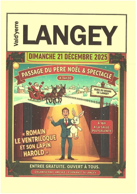 Passage du Père Noël et spectacle