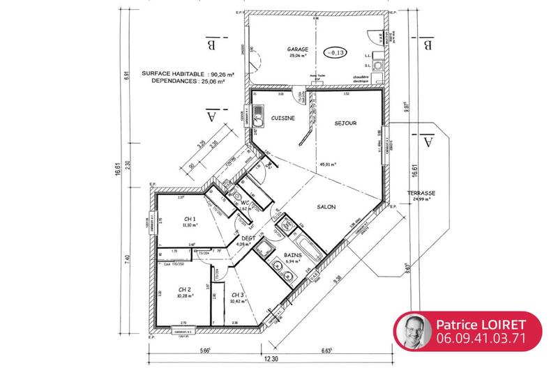 Maison - 90 m² - 4 pièces