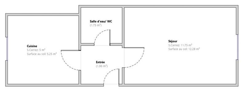 Appartement - 20 m² - 1 pièce