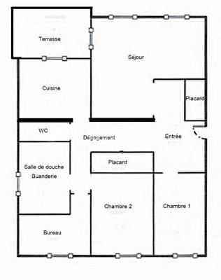 Appartement - 97 m² - 4 pièces