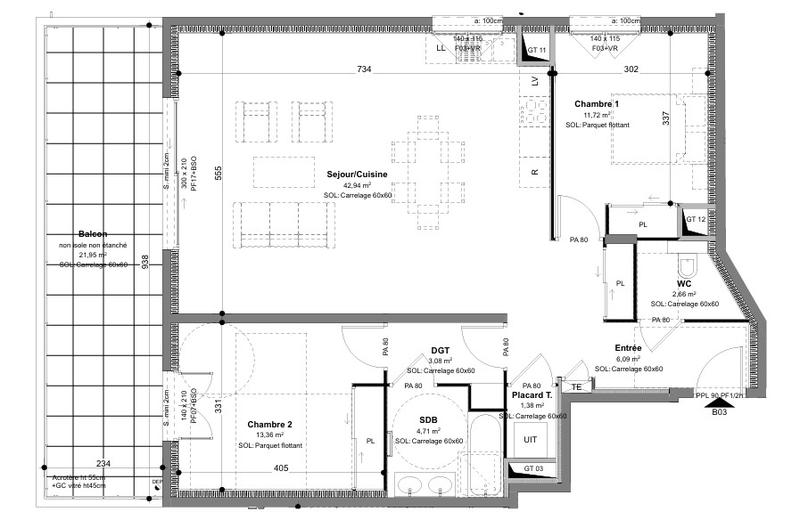 Appartement - 109 m² - 4 pièces