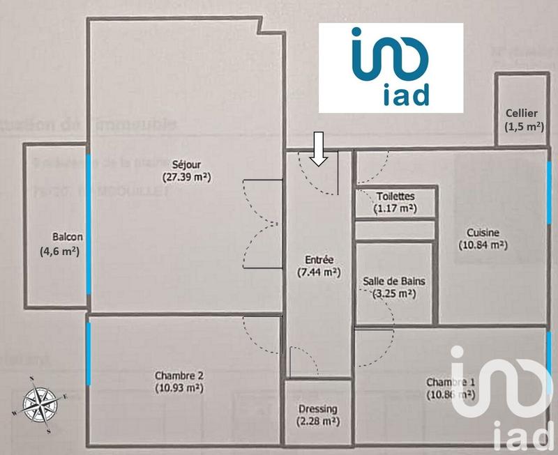 Appartement - 74 m² - 3 pièces