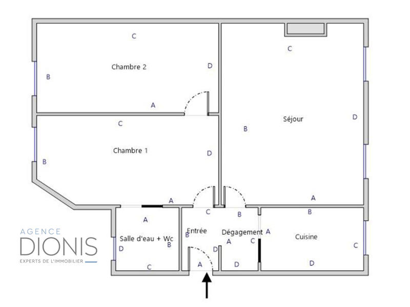 Appartement - 53 m² - 3 pièces