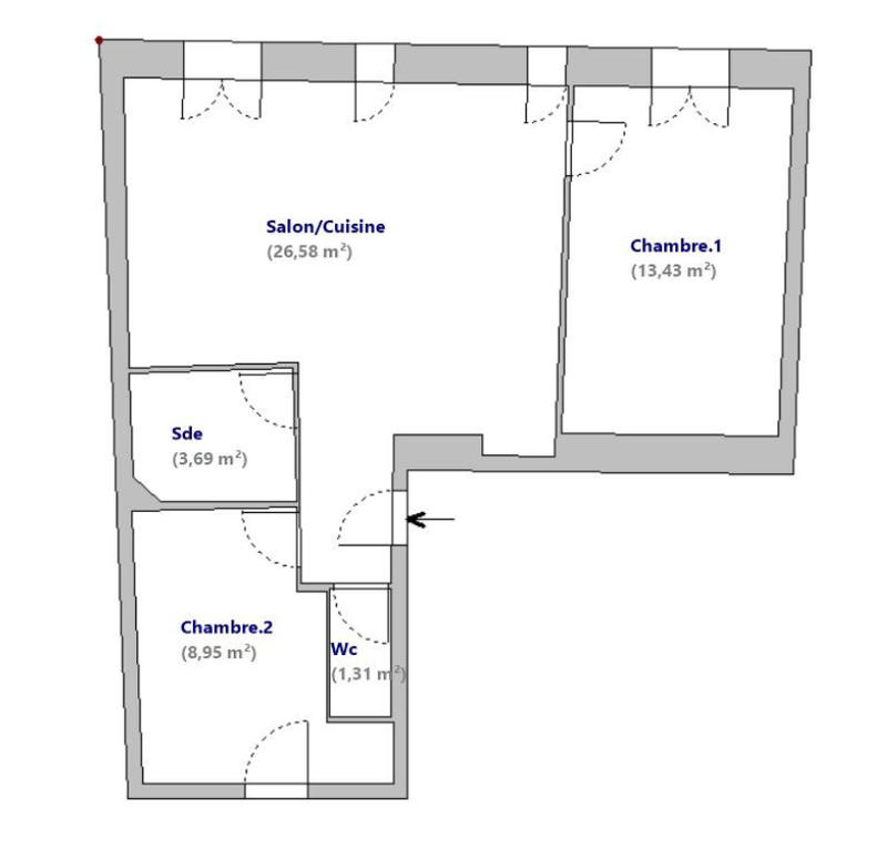 Appartement - 54 m² - 3 pièces