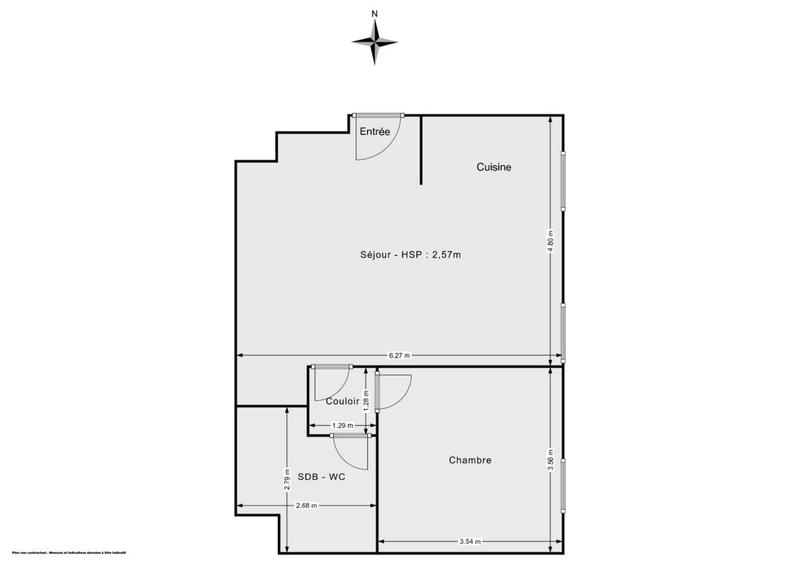 Appartement - 48 m² - 2 pièces