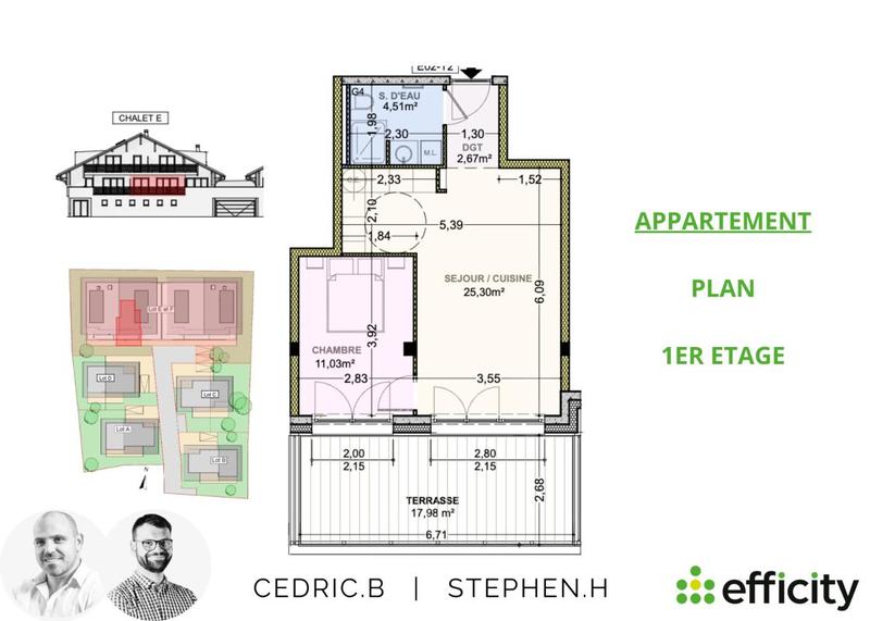 Appartement - 43 m² - 2 pièces
