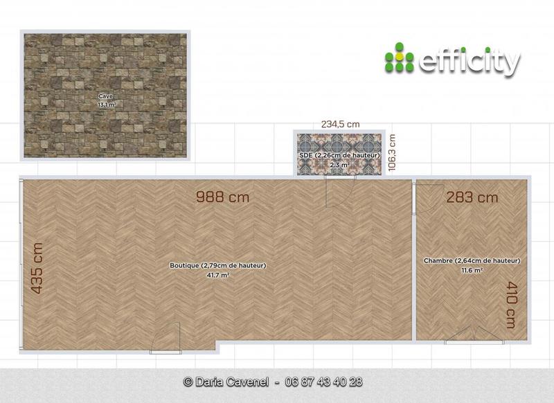 Bureau - 70 m² - 3 pièces