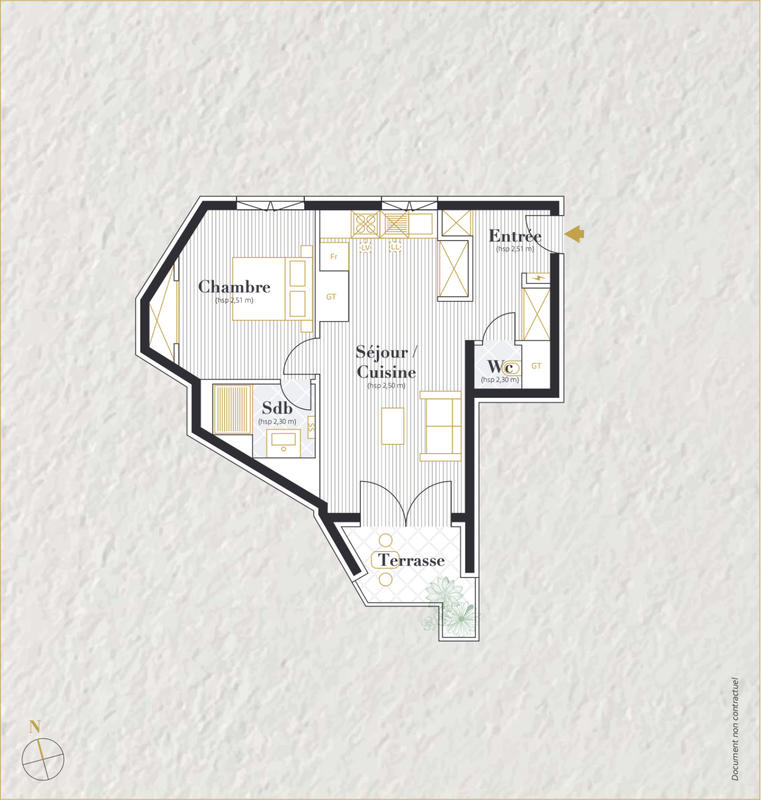 Appartement - 41 m² - 2 pièces