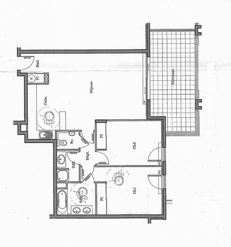 Appartement - 76 m² - 3 pièces