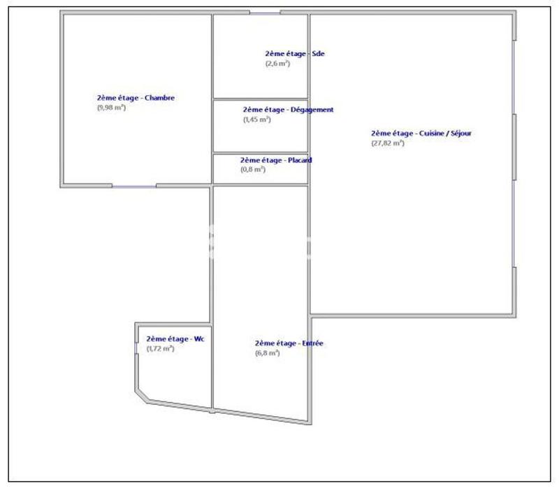 Appartement - 51 m² - 2 pièces