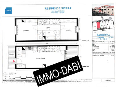Appartement - 64 m² - 3 pièces