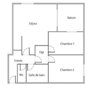 Appartement - 56 m² - 3 pièces