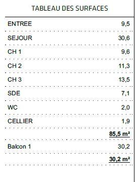Appartement - 85 m² - 4 pièces