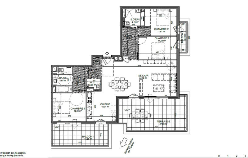 Appartement - 106 m² - 4 pièces