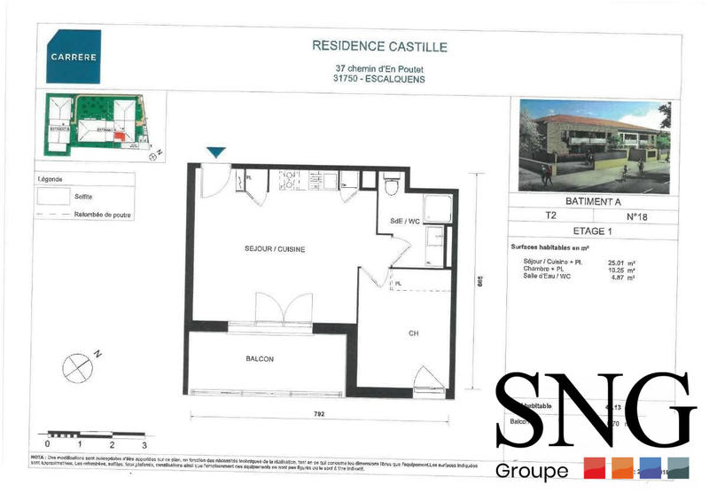 Appartement - 40 m² - 2 pièces