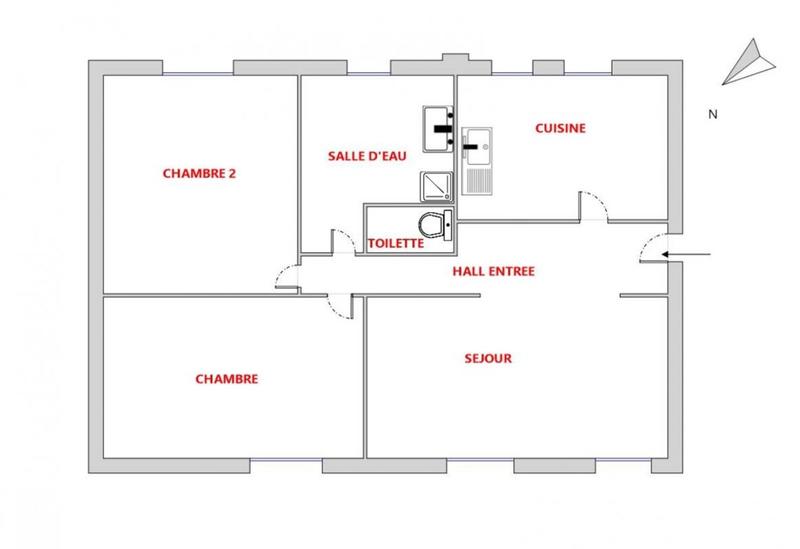 Appartement - 62 m² - 3 pièces
