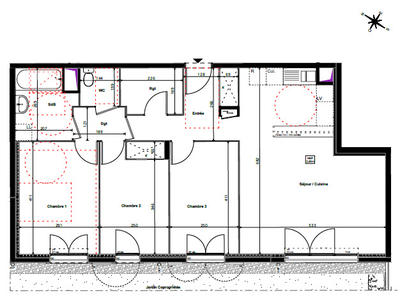 Appartement - 83 m² - 4 pièces
