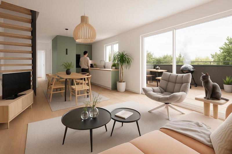 Appartement - 65 m² - 3 pièces