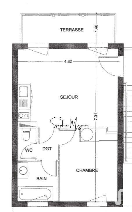 Appartement - 35 m² - 2 pièces