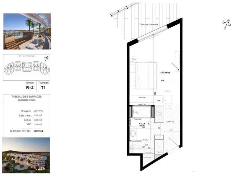 Appartement - 32 m² - 1 pièce
