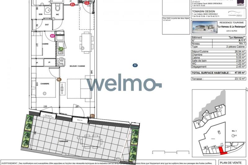 Appartement - 53 m² - 3 pièces