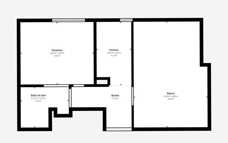 Appartement - 35 m² - 2 pièces