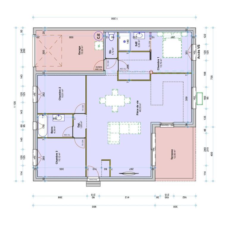 Maison - 91 m² - 4 pièces