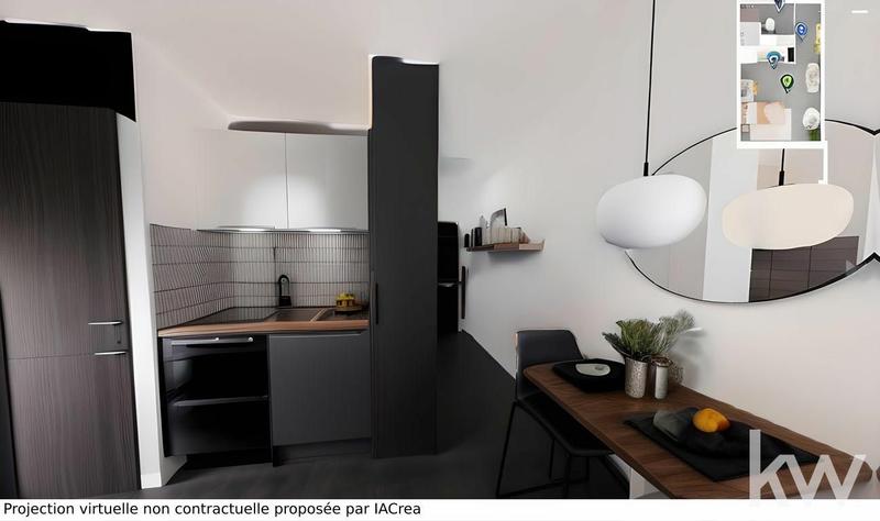 Appartement - 19 m² - 1 pièce