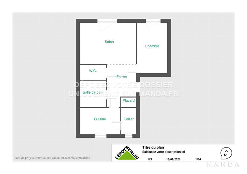 Appartement - 47 m² - 2 pièces