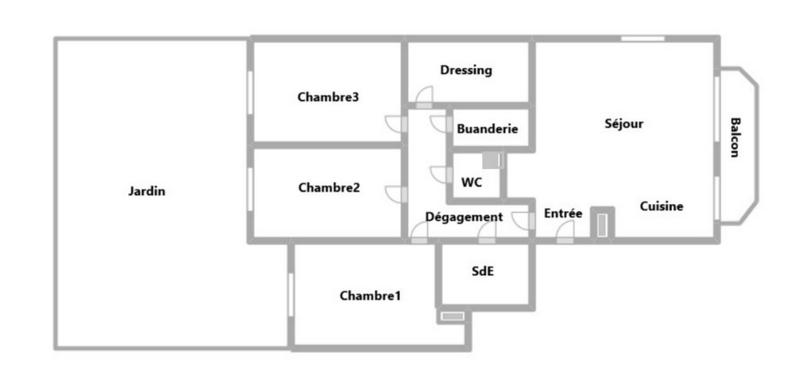 Appartement - 80 m² - 4 pièces